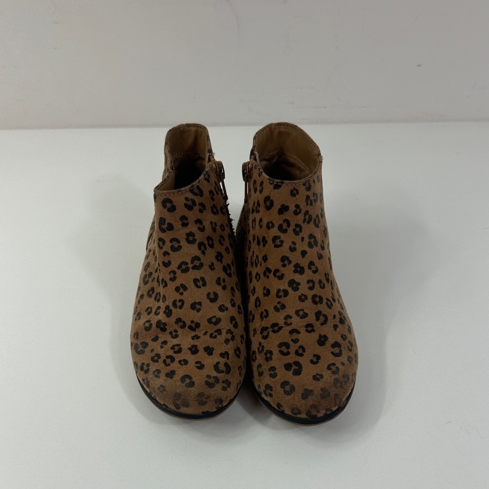 Leopard Print Children’s Ankle Boots - Tan Size 13 casual dressy cute animal - Picture 2 of 15